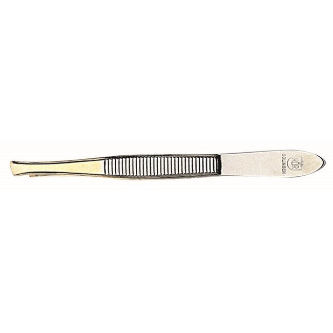 RÖR Solingen Epileer Tweezer / Pincet – 75 mm – Schuin – RVS – Verguld