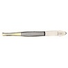 RÖR Solingen RÖR Solingen Epileer Tweezer / Pincet - 75 mm - Schuin - RVS - Verguld RÖR Solingen RÖR Solingen Epileer Tweezer / Pincet - 75 mm - Schuin - RVS - Verguld