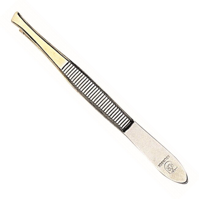 RÖR Solingen Epileer Tweezer / Pincet – 75 mm – Schuin – RVS – Verguld