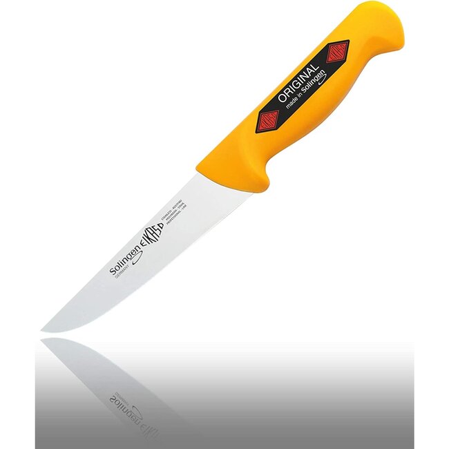 Eikaso Solingen Professionele Messenset – Slagers-, Uitbeen- en Universeelmes – Geel – RVS – 3-delig