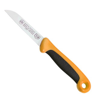 RÖR Solingen Schilmesje Extra Grip - RVS Lemmet Recht - 17.5 cm - Zwart met Oranje