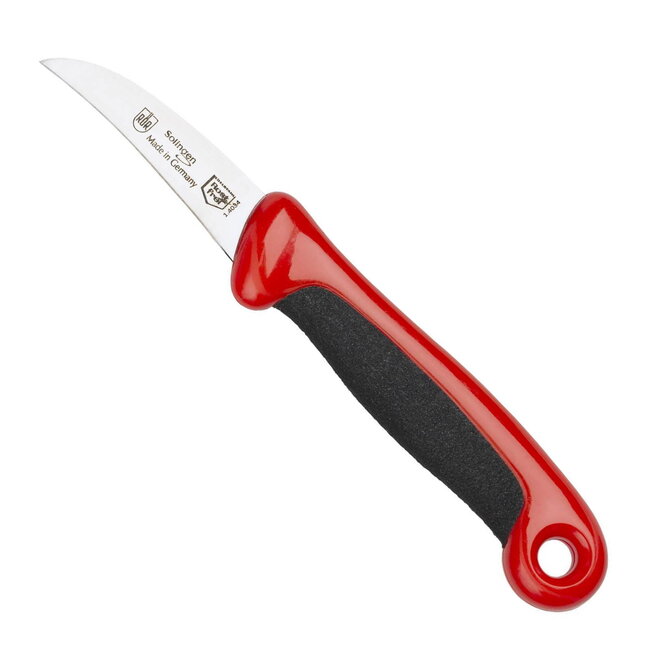 RÖR Solingen Schilmesje Extra Grip – RVS Lemmet Krom – 15 cm – Zwart met Rood