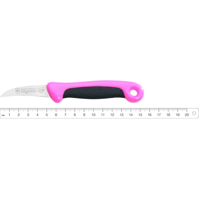 RÖR Solingen Schilmesje Extra Grip – RVS Lemmet Krom – 15 cm – Zwart met Roze