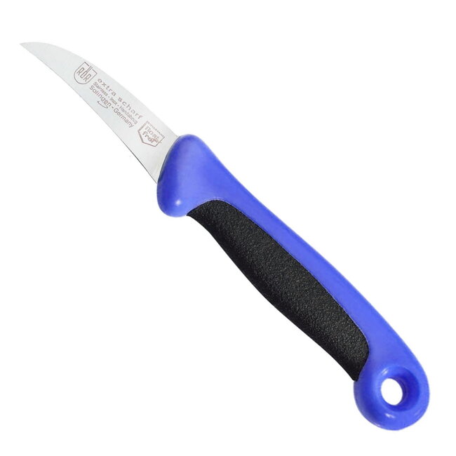 RÖR Solingen Schilmesje Extra Grip – RVS Lemmet Krom – 15 cm – Zwart met Blauw