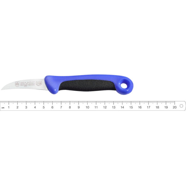 RÖR Solingen Schilmesje Extra Grip – RVS Lemmet Krom – 15 cm – Zwart met Blauw