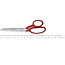 Mundial Professionele Stofschaar 15 cm – RVS – Rood Gelakt met Microvertanding
