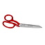 Mundial Professionele Stofschaar – Microvertanding – RVS – Rood – 21 cm – Linkshandig