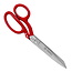 Mundial Professionele Stofschaar – Microvertanding – RVS – Rood – 21 cm – Linkshandig