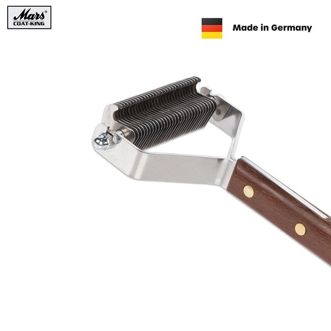 Mars Coat-King Uitdunkam voor Dieren – Extra Fijn 1,5 mm – 33 Messen – FSC Houten Handvat