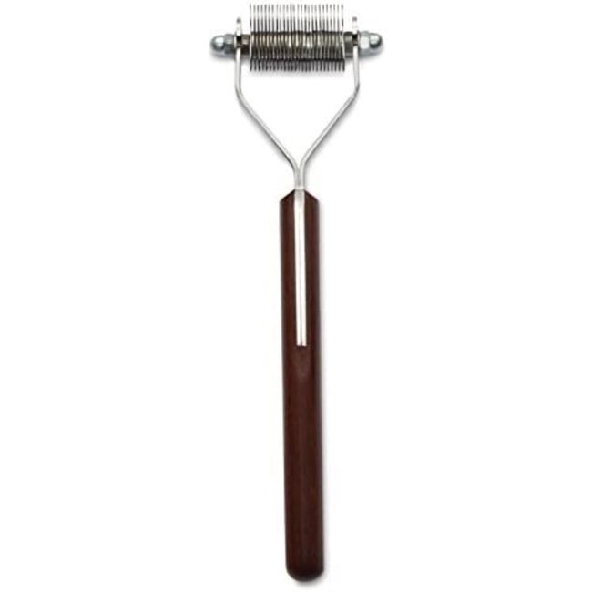 Mars Coat-King Uitdunkam voor Dieren – Super Fijn 0,8 mm – 26 Messen – FSC Houten Handvat