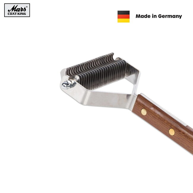 Mars Coat-King Uitdunkam voor Dierenvachten – Middel 2,5 mm – 23 Messen – FSC Houten Handvat