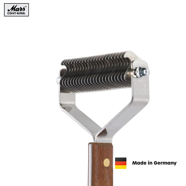 Mars Coat-King Uitdunkam voor Dierenvachten – Middel 2,5 mm – 23 Messen – FSC Houten Handvat