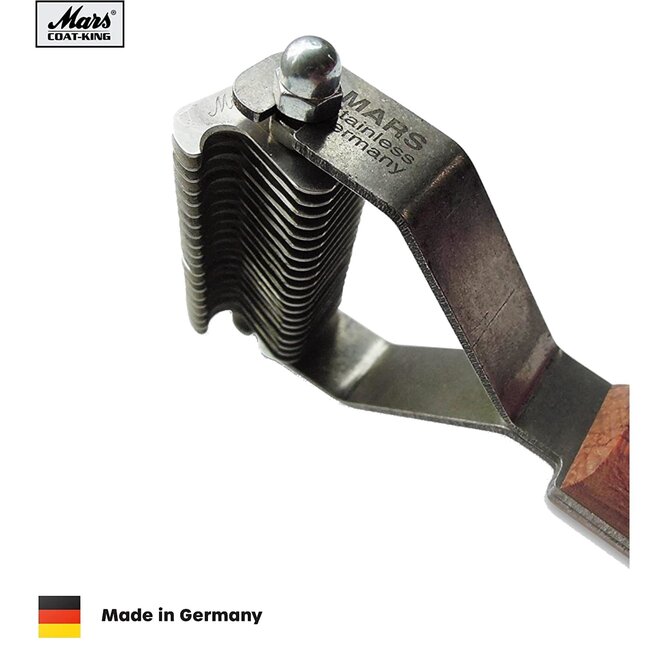 Mars Coat-King Uitdunkam voor Dieren – Extra Fijn 1,5mm – 20 Messen – FSC Houten Handvat