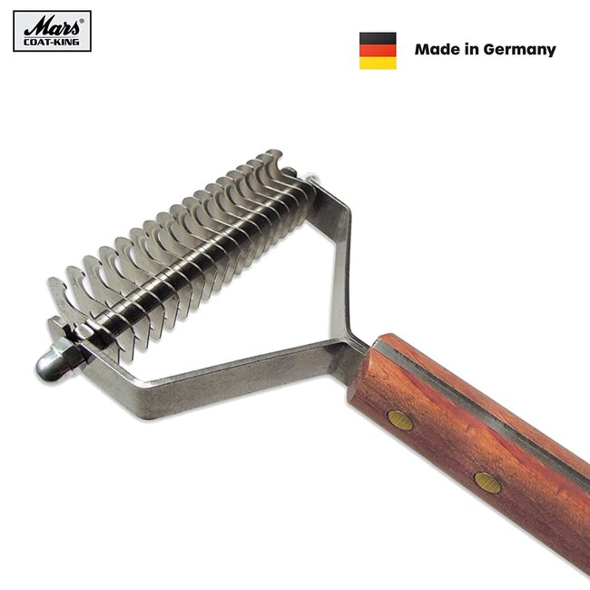 Mars Coat-King Uitdunkam voor Dierenvachten – Extra Grof – 18 Messen – 3,5 mm – FSC Hout