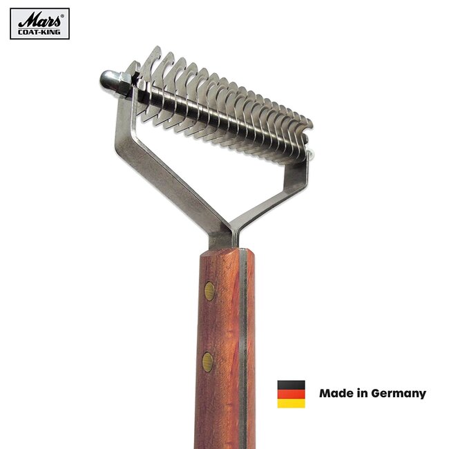 Mars Coat-King Uitdunkam voor Dierenvachten – Extra Grof – 18 Messen – 3,5 mm – FSC Hout