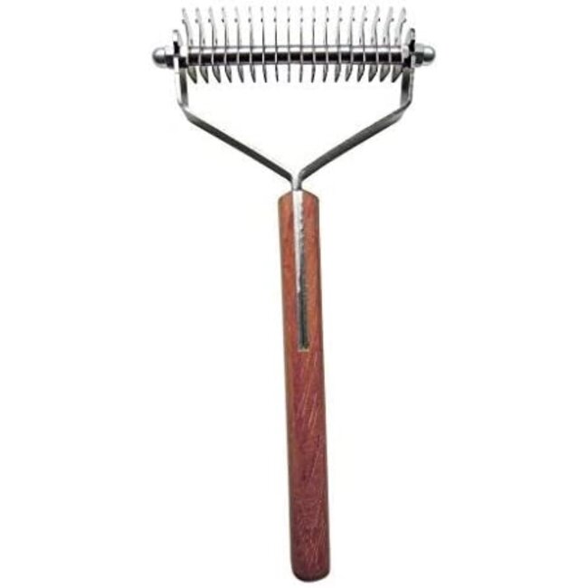 Mars Coat-King Uitdunkam voor Dierenvachten – Extra Fijn 1,5 mm – 16 Messen – FSC Hout