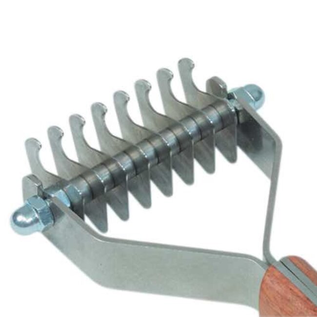 Mars Coat-King Uitdunkam voor Dierenvachten – Grof 5mm – 8 Messen – FSC Houten Handvat