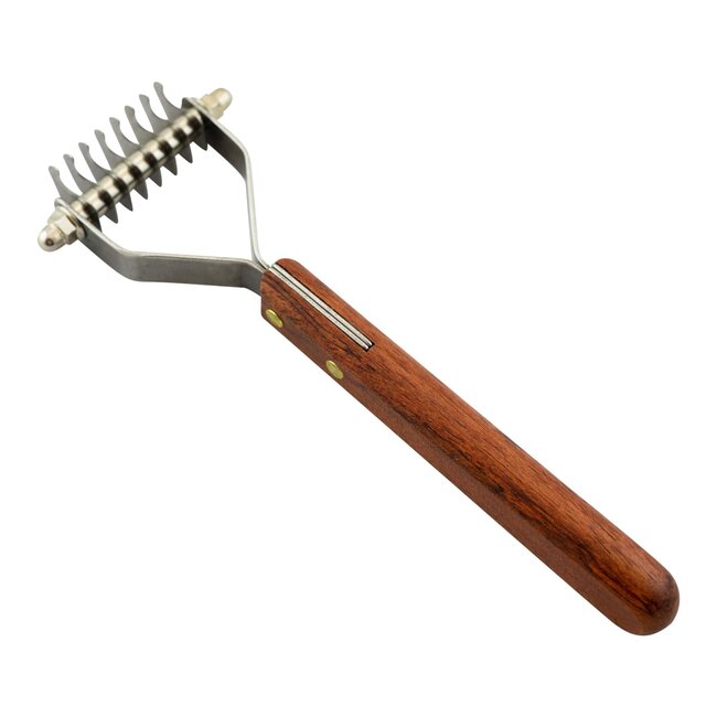 Mars Coat-King Uitdunkam voor Dierenvachten – Grof 5mm – 8 Messen – FSC Houten Handvat