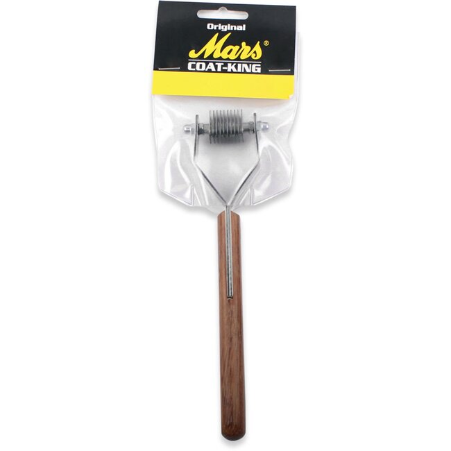 Mars Coat-King Uitdunkam voor Dieren – Mini Fijn – 1,5 mm – 10 Messen – FSC Houten Handvat