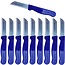 Solingen Schilmesje Robuust Handvat – RVS Glad – 16 cm met Blade Cover – Paars Glitter – 10 stuks