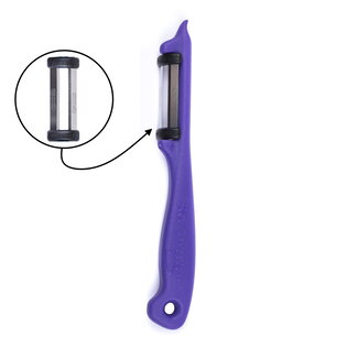 Solingen Dunschiller Dubbel Mes – voor Fruit- en Groenteschiller – Kunststof – Paars Solingen Dunschiller Dubbel Mes – voor Fruit- en Groenteschiller – Kunststof – Paars
