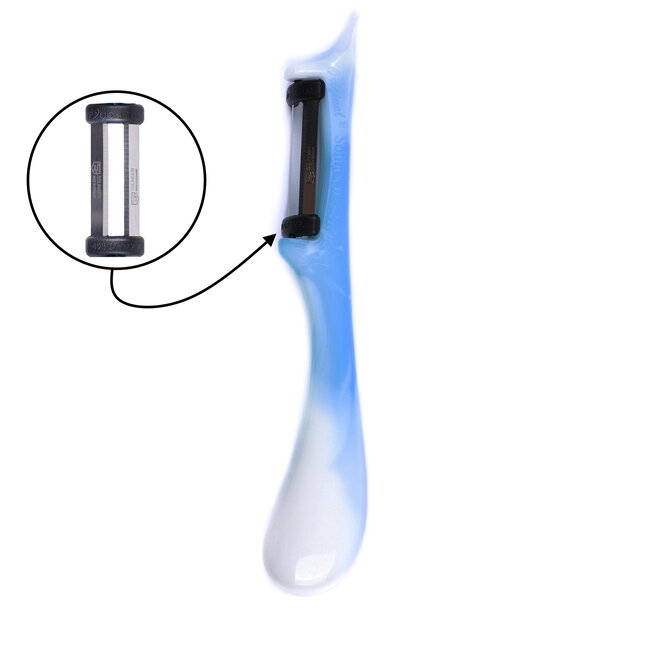 Solingen Dunschiller Star – Dubbel Mes – 19 cm – Bi-Color – Wit met Turquoise