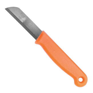 Solingen Schilmesje – RVS – Glad – 16 cm met Blade Cover – Neon Oranje