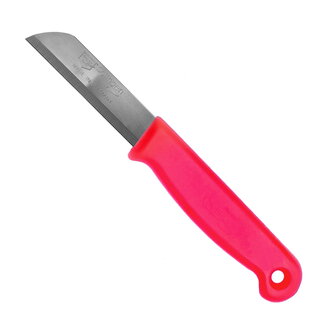 Solingen Schilmesje – RVS – Glad – 16 cm met Blade Cover – Neon Rood