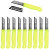 Solingen Solingen Schilmesje - RVS - Glad - 16 cm met "Blade Cover" - Neon Geel - 10 stuks Solingen Solingen Schilmesje - RVS - Glad - 16 cm met "Blade Cover" - Neon Geel - 10 stuks