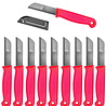 Solingen Solingen Schilmesje - RVS - Glad - 16 cm met "Blade Cover" - Neon Rood - 10 stuks Solingen Solingen Schilmesje - RVS - Glad - 16 cm met "Blade Cover" - Neon Rood - 10 stuks