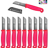 Solingen Solingen Schilmesje - RVS - Glad - 16 cm met "Blade Cover" - Neon Rood - 10 stuks Solingen Solingen Schilmesje - RVS - Glad - 16 cm met "Blade Cover" - Neon Rood - 10 stuks
