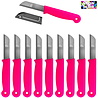 Solingen Solingen Schilmesje - RVS - Glad - 16 cm met "Blade Cover" - Neon Roze - 10 stuks Solingen Solingen Schilmesje - RVS - Glad - 16 cm met "Blade Cover" - Neon Roze - 10 stuks