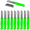 Solingen Solingen Schilmesje - RVS - Glad - 16 cm met "Blade Cover" - Neon Groen - 10 stuks Solingen Solingen Schilmesje - RVS - Glad - 16 cm met "Blade Cover" - Neon Groen - 10 stuks