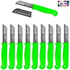 Solingen Solingen Schilmesje - RVS - Glad - 16 cm met "Blade Cover" - Neon Groen - 10 stuks Solingen Solingen Schilmesje - RVS - Glad - 16 cm met "Blade Cover" - Neon Groen - 10 stuks