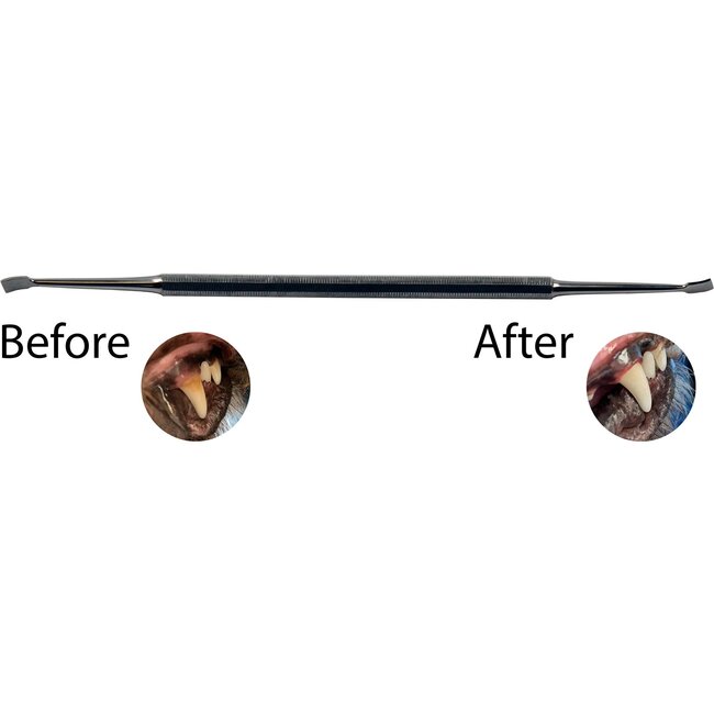 Mars Coat-King Tandsteenverwijderaar voor Huisdieren – RVS – Dubbelzijdig – 17 cm