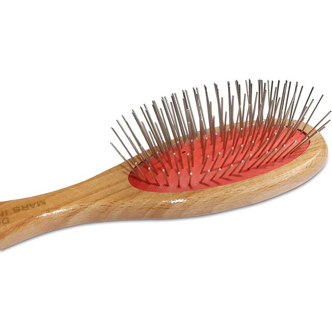 Mars Coat-King Professionele Verzorgingsborstel voor Huisdieren – Klein – 19x5 cm – Houten Handvat