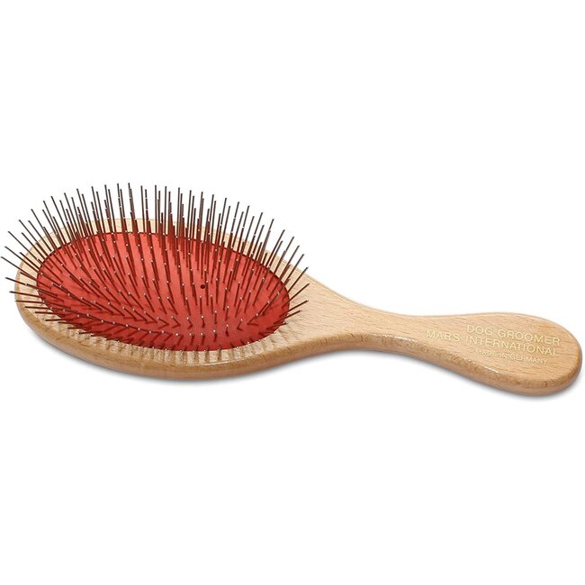 Mars Coat-King Professionele Verzorgingsborstel voor Huisdieren – Roestvrij & Houten Handvat – 23x7 cm