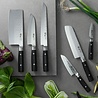 Yaxell Yaxell Japans - Serie Zen - Chinees Koksmes - VG10 Staal - 61 HRC - Lemmet 18 cm - 37 Lagen Damaststaal - Canvas-Micarta Heft Yaxell Yaxell Japans - Serie Zen - Chinees Koksmes - VG10 Staal - 61 HRC - Lemmet 18 cm - 37 Lagen Damaststaal - Canvas-Micarta Heft