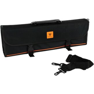 Yaxell Roltas – Ruimte voor 10 Messen – Stevige Polyester Tas met Vak voor Slijpstaaf – Inclusief Schouderriem – Bescherming & Opbergruimte