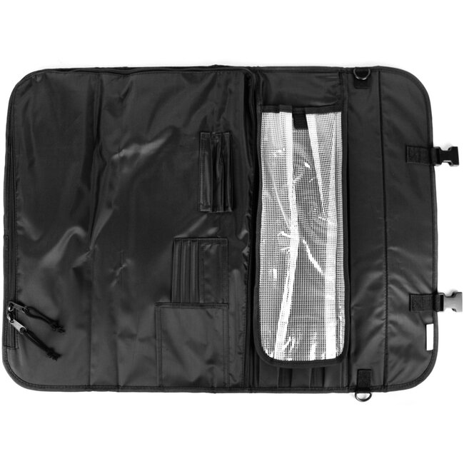 Yaxell Roltas – Ruimte voor 10 Messen – Stevige Polyester Tas met Vak voor Slijpstaaf – Inclusief Schouderriem – Bescherming & Opbergruimte