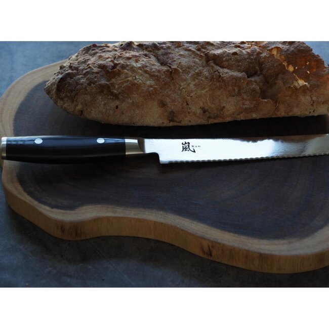 Yaxell Ran Broodmes 23 cm – 69 Lagen Damaststaal – VG10 Staal – 61 HRC – Canvas-Micarta Heft