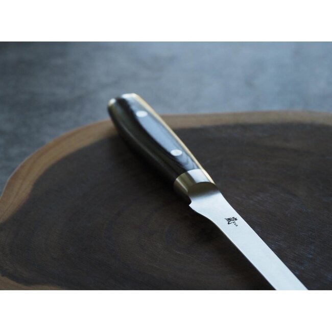 Yaxell Ran Fileermes 23 cm – Flexibel – VG10 Staal – 61 HRC – Canvas-Micarta Heft