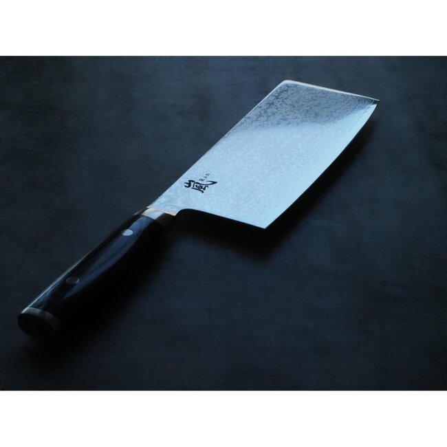 Yaxell Ran Chinees Koksmes 18 cm – 69 Lagen Damaststaal – VG10 Staal – 61 HRC – Canvas-Micarta Heft