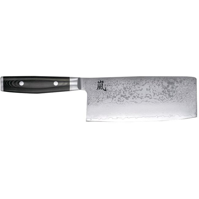 Yaxell Ran Chinees Koksmes 18 cm – 69 Lagen Damaststaal – VG10 Staal – 61 HRC – Canvas-Micarta Heft