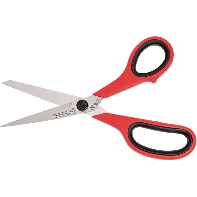 Mundial Huishoudschaar met Microvertanding – 22 cm – Rood/Zwart