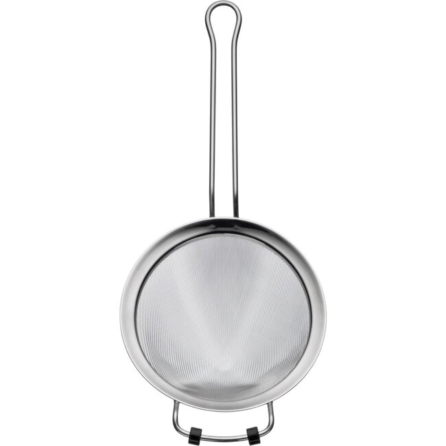 Triangle RVS Zeef met Antislipvoetjes – Puntig en Fijnmazig – Ø 18 cm