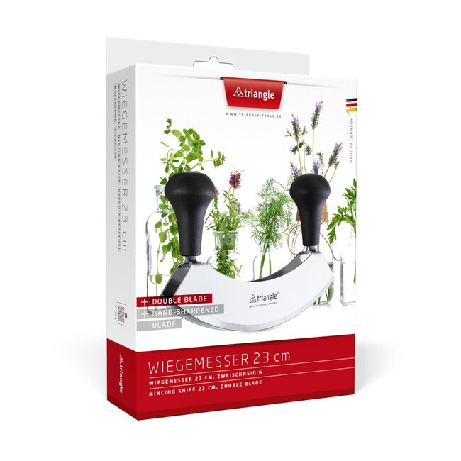 Triangle Professioneel Wiegemes 23cm – Dubbelzijdig RVS – Ergonomisch Handvat