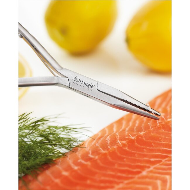 Triangle Professionele Visgratentang – RVS – Rechte Bek – 16 cm – Ergonomisch Ontwerp