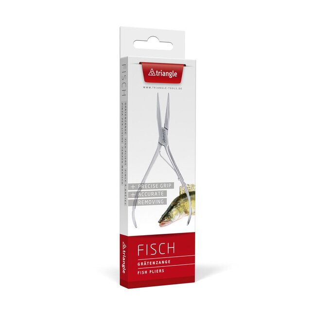Triangle Professionele Visgratentang – RVS – Rechte Bek – 16 cm – Ergonomisch Ontwerp