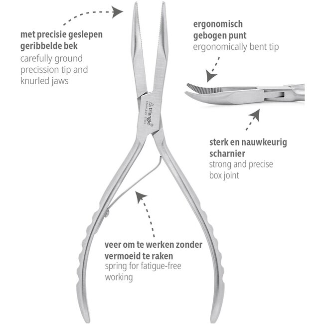 Triangle Visgratentang – RVS – Ergonomisch Ontwerp – 20 cm